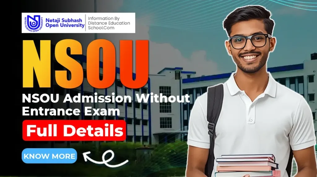NSOU Admission Without Entrance Exam