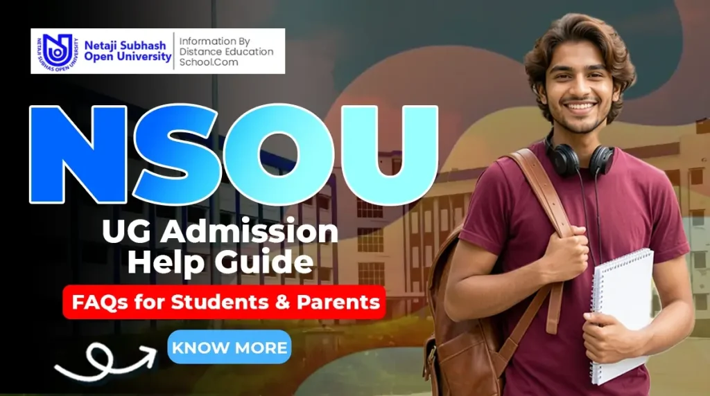 NSOU UG Admission