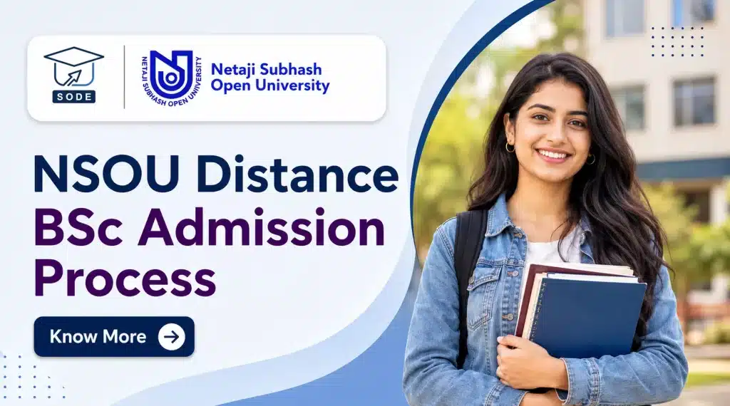 NSOU Distance BSc Admission Process 2026